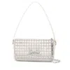 SELF-PORTRAIT SELF-PORTRAIT SILVER TONE LEATHER SHOULDER BAG