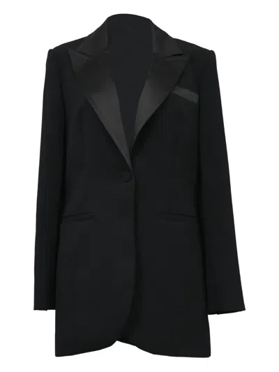 Pre-owned Self-portrait Single-breasted Blazer In Black