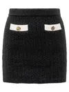 Self-portrait Self Portrait Black Alpaca Blend Skirt Women In Black