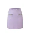 Self-portrait Self Portrait Lilac Stretch Viscose Blend Mini Skirt In Purple