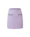 Self-portrait Self Portrait Lilac Stretch Viscose Blend Mini Skirt In Purple
