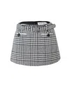 Self-portrait Houndstooth Wool Blend Mini Skirt