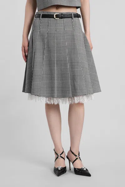 Self-portrait Skirt In Black