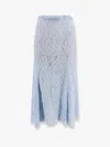 Self-portrait Self Portrait Women Light Blue Sequin Lace Midi Skirt In Blue