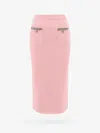 Self-portrait Knit Midi Skirt In Pink