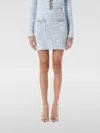 Self-portrait Self Portrait Women Light Blue Sequin Check Tweed Mini Skirt In Blue
