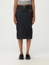 Self-portrait Indigo Denim Midi Skirt