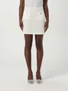 Self-portrait Sequined Crocheted Cotton And Cashmere-blend Mini Skirt In White