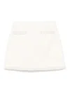 Self-portrait Cream Boucle Pearl Trim Mini Skirt-12 Nd Self Portrait Female In White