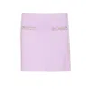 Self-portrait Self Portrait Lilac Stretch Viscose Blend Mini Skirt In Purple