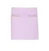 Self-portrait Self Portrait Lilac Stretch Viscose Blend Mini Skirt In Purple