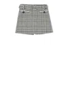 Self-portrait Houndstooth Wool Blend Mini Skirt