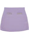 Self-portrait Self Portrait Lilac Stretch Viscose Blend Mini Skirt In Purple