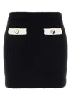 Self-portrait Self Portrait Black Alpaca Blend Skirt Women In Black