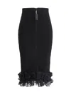 Self-portrait Ruffle-hem Midi Skirt In Black