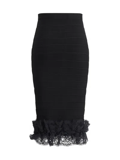 Self-portrait Christopher Kane Residency Viscose Skirt In Black