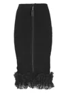 Self-portrait X Christopher Kane Lace-trimmed Midi Skirt In Black