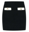 Self-portrait Black Knitted Mini Skirt In Black