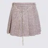 Self-portrait Textured Flared Skirt With Decorative Waist Trim In Multi