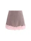 Self-portrait Crystal Miniskirt In Pink