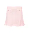 Self-portrait Knitted Mini Skirt In Pink