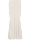 Self-portrait Rhinestoned Mesh Maxi Skirt In Silver