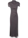Self-portrait Vestido Midi - Gris