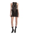 Self-portrait X Christopher Kane Embellished Lace Minidress In Black