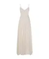 Self-portrait Lace Embroidered Maxi Dress In Nude