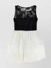 Self-portrait Self Portrait 'black And White Tulle Mini' Dress