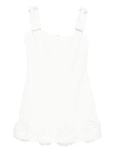 Self-portrait Sleeveless Midi Dress In White