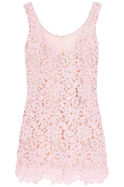 Self-portrait Sleeveless Mini Dress In Floral In Pink