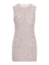 Self-portrait Textured Sleeveless Dress With Fitted Silhouette In Multi
