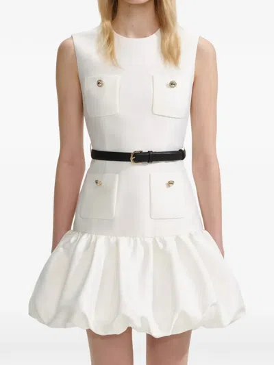 Self-portrait Sleeveless Mini Dress In White