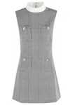 Self-portrait Sleeveless Prince Of Wales Check Mini Dress