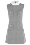 Self-portrait Sleeveless Prince Of Wales Check Mini Dress