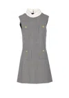 Self-portrait Sleeveless Prince Of Wales Check Mini Dress