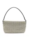 Self-portrait Diamante Small Hand Bag In Silver Glass In 白色