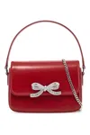 Self-portrait Self Portrait Smooth Leather Micro Handbag In 10 Words In 红色