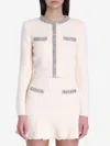 Self-portrait Cream Soft Knit Cardigan Clothing In Ivory
