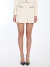 Self-portrait Self Portrait Viscose Blend Knit Mini Skirt With Crystals