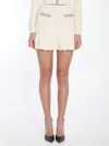Self-portrait Crystal-embellished Mini Skirt In Beige