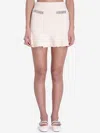 Self-portrait Soft Knit Mini Skirt In Cream