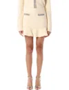 Self-portrait Crystal-embellished Mini Skirt In Neutrals