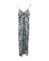Self-portrait Self Portrait Sophia Embroidered Slip Dress In Multicolor Chiffon In Blue
