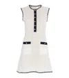 Self-portrait Mini Dress In Intricate Crochet With Zigzag Collar In Ivory