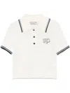 Self-portrait Women Polo With Sp Application In White