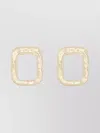 Self-portrait Sparkling Rectangular Stone Earrings
