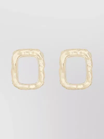 Self-portrait Sparkling Rectangular Stone Earrings
