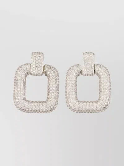 SELF-PORTRAIT SQUARE CRYSTAL DROP EARRINGS